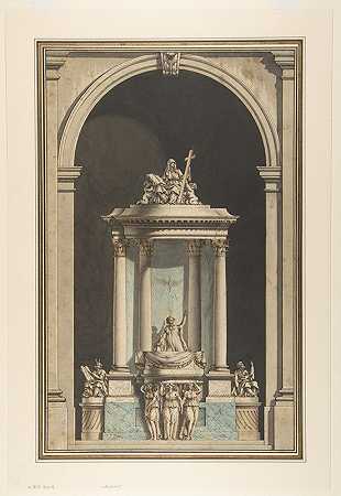 讲坛设计`Design for a Pulpit (18th century) by Louis Gustave Taraval