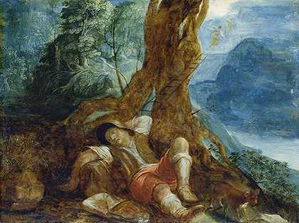 雅各布的梦想`Jacob’s Dream (1597 – 1598) by Adam Elsheimer