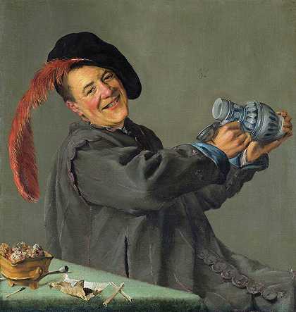 快乐的饮酒者`The Jolly Drinker (1629) by Judith Leyster