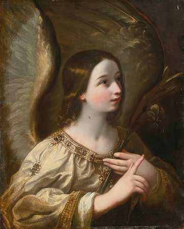 报喜天使`ANGEL OF THE ANNUNCIATION by Circle of Guido Reni