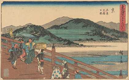 京都`Kyoto (ca. 1841–1842) by Andō Hiroshige
