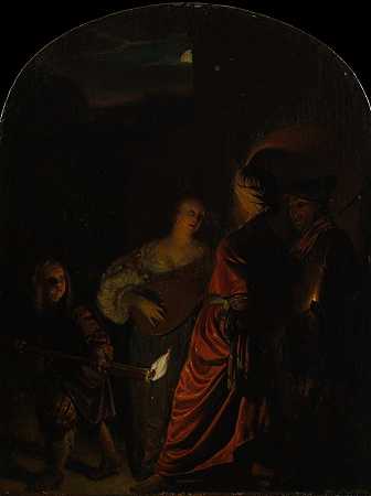 小夜曲`The Serenade (ca. 1678–80) by Frans van Mieris the Elder
