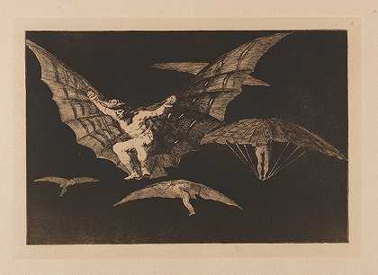 30亿。从洛斯普莱米奥斯`3 Bll. aus ;Los Proverbios (1815~1823) by Francisco de Goya