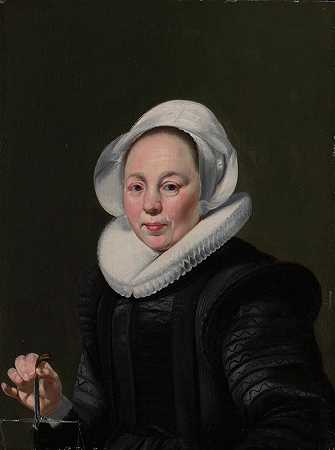 有天平的女人的肖像`Portrait of a Woman with a Balance (ca. 1625–26) by Thomas de Keyser