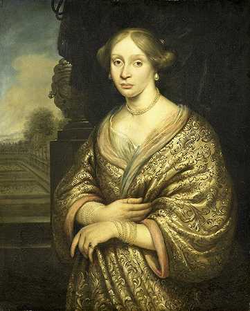 彼得罗内拉·范德伯赫特肖像（1657-1682）`Portrait of Petronella van der Burcht (1657~1682) (1674) by Zacharias Blijhooft