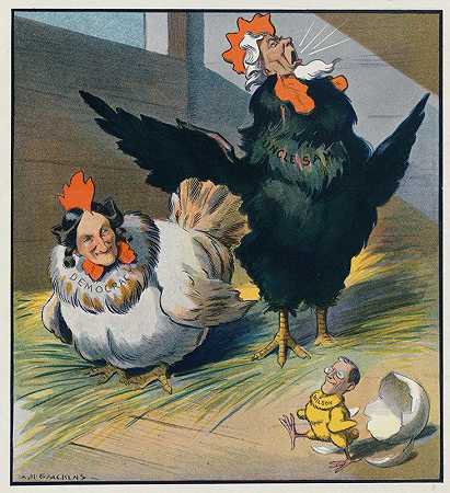 终于孵化出一个`Hatched one at last (1912) by Louis Glackens
