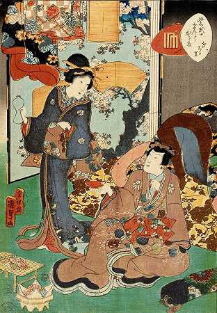 花椒酸盐`Hanachirusato (1859) by Utagawa Kunisada II