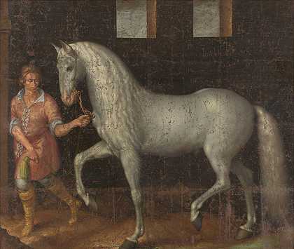 西班牙战马`Spanish Warhorse (1603) by Jacob de Gheyn II