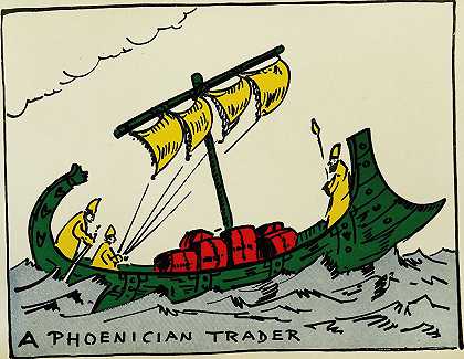 腓尼基商人`A Phoenician trader (1920) by Hendrik Willem Van Loon