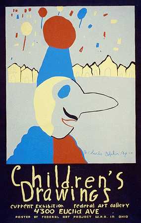 儿童s图纸`Childrens drawings (1939) by George Vander Sluis