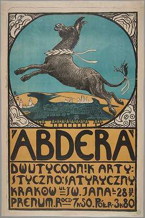 ;阿卜杜拉艺术讽刺双周刊`;Abdera dwutygodnik artystyczno~satyryczny (1911) by Henryk Kunzek