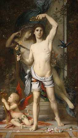 年轻人与死亡`The Young Man And Death (1856~1865) by Gustave Moreau