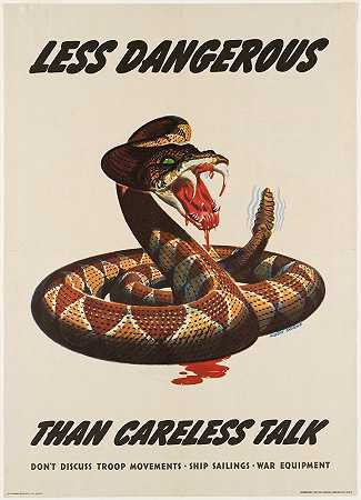 比漫不经心的谈话更危险`Less dangerous than careless talk (1944) by Albert Dorne