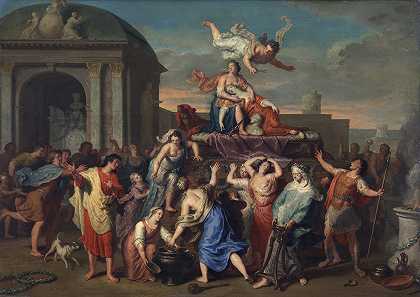 迪多之死`Death of Dido (1663 – 1733) by Gerard Hoet