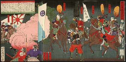 鹿儿岛追捕叛军的纪事`A Chronicle of the Pursuit of Rebels at Kagoshima (1877) by Tsukioka Yoshitoshi