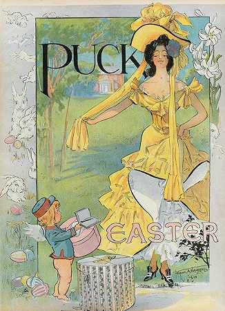 冰球复活节`Puck Easter (1899) by Frank Arthur Nankivell