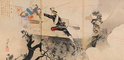 今天的卡格苏`A Present~Day Kagesue (1895) by Mizuno Toshikata