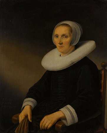一个女人的肖像，可能是雅各布米娜·德·格雷伯`Portrait of a Woman, probably Jacobmina de Grebber (1652) by Anthonie Palamedesz.