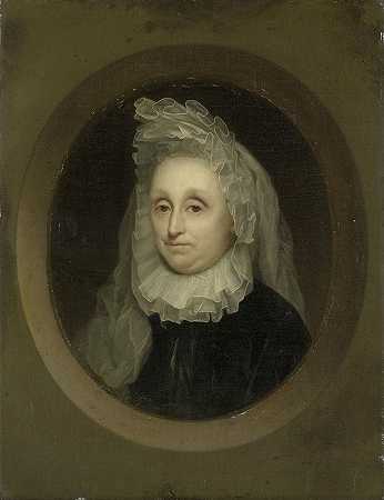 约西亚·帕杜恩（Josnia Parduyn，1642-1718）的肖像，阿尔努特·凡·西特斯的第二任妻子`Portrait of Josnia Parduyn (1642~1718), second wife of Aernout van Citters (1705) by Godfried Schalcken