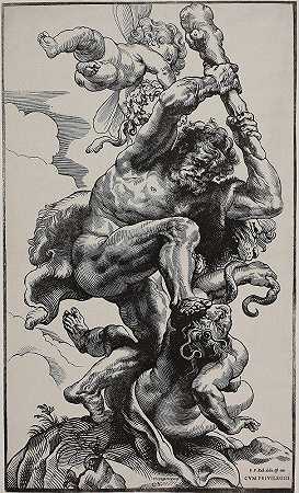 赫拉克勒斯杀戮嫉妒`Hercules Slaying Envy (1633–1634) by Christoffel Jegher