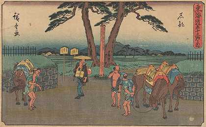 示巴`Ishibe (ca. 1841–1842) by Andō Hiroshige