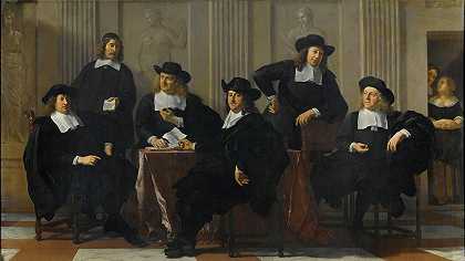 阿姆斯特丹斯宾霍伊斯和尼乌韦·维尔库伊斯摄政王`The Regents of the Spinhuis and Nieuwe Werkhuis, Amsterdam (1669) by Karel Dujardin
