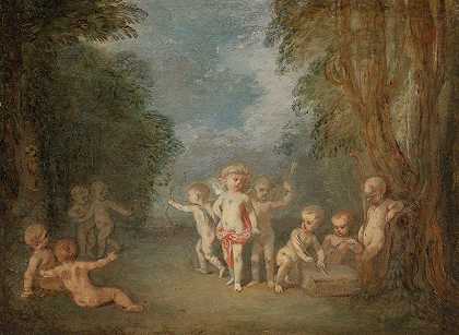 丘比特S Realm（爱的王国）`Cupids Realm (Le Royaume De Lamour) by Jean-Antoine Watteau