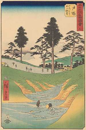 兔束`Totsuka (1855) by Andō Hiroshige