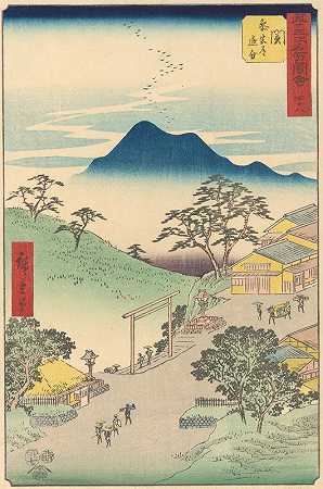 下一个`Seki (1855) by Andō Hiroshige