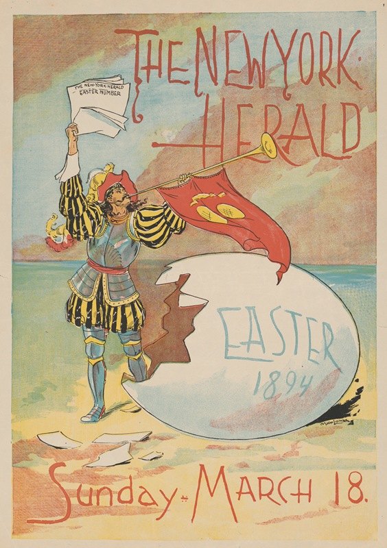 《纽约先驱报》，1894年复活节。星期日至3月18日`The New York Herald, Easter 1894. Sunday – March 18 (1894) by Max de Lipman