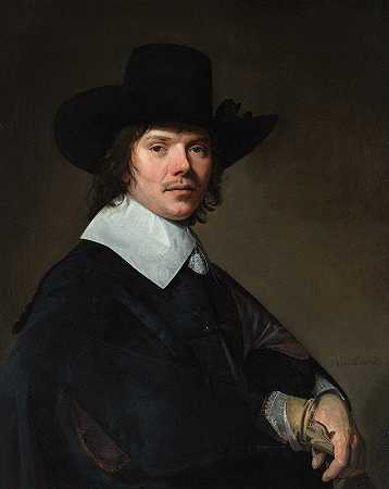 男人肖像`Portrait of a Man (1645) by Johannes Cornelisz Verspronck