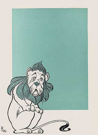 胆小的狮子`The Cowardly Lion (1900) by William Wallace Denslow