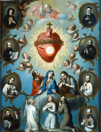 耶稣的心`The Heart of Jesus (1759) by Juan Patricio Morlete Ruiz