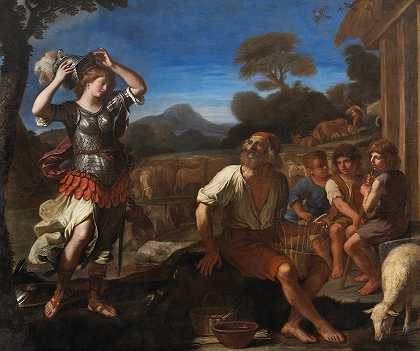 厄米尼亚和牧羊人`Erminia and the Shepherds (1648–49) by Guercino
