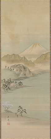 诹访湖`Lake Suwa (c. 1832~58) by Andō Hiroshige