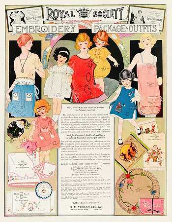 皇家学会刺绣套装`Royal Society Embroidery Package Outfits (1923)