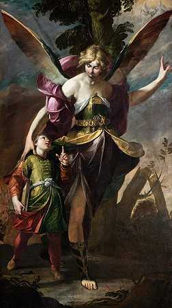 守护天使`The Guardian Angel (1630) by Gioacchino Assereto