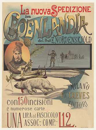 诺登斯科尔德教授的格陵兰新探险`La nuova spedizione in Groenlandla del prof. Nordenskjold (1909) by Flli Treves Milano