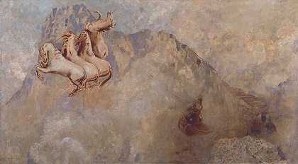 太阳战车`Le char du Soleil (1910) by Odilon Redon