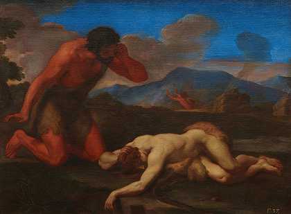 亚当发现了亚伯的尸体`Adam Discovering the Body of Abel by Carlo Magnone