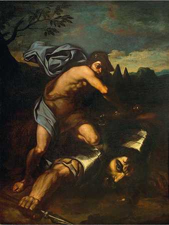 大卫与歌利亚`David and Goliath (17th Century) by Neapolitan School