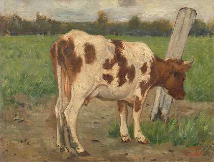 母牛`Cow (c. 1873 ~ c. 1903) by Geo Poggenbeek