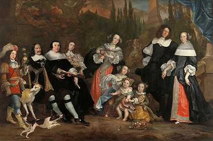 米切尔·德鲁伊特和他的家人`Michiel de Ruyter and his Family (1662) by Juriaen Jacobsz.