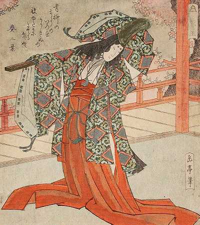 舞蹈家吉ō`The Dancer Giō (late 1820s) by Yashima Gakutei