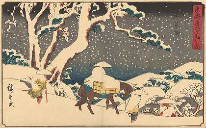 方向`Ishiyakushi (ca. 1841–1842) by Andō Hiroshige