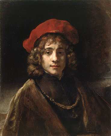 艺术家泰特斯儿子`Titus, the Artists Son (c. 1657) by Rembrandt van Rijn