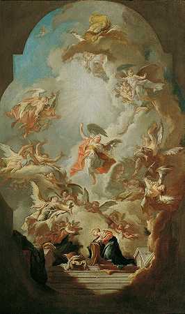 给玛丽的通知`Die Verkündigung an Maria (1747) by Paul Troger