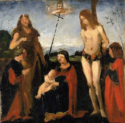 神圣的对话`Sacra Conversazione (1878~1882) by Kenyon Cox