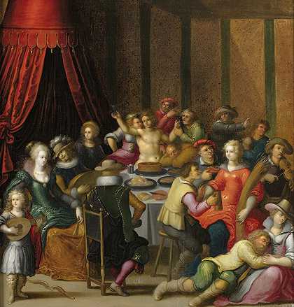酒神的盛宴`The Feast Of Bacchus by Louis de Caullery