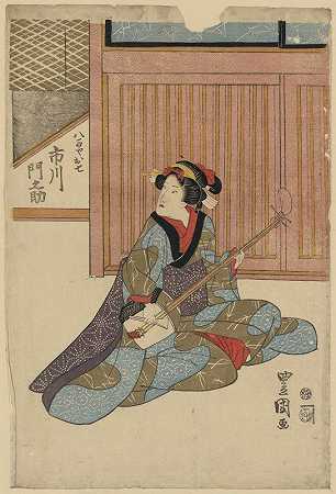 一川县野野野耀也`Ichikawa monnosuke no yaoya oshichi (1818) by Toyokuni Utagawa
